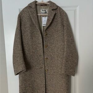Acne Wool Single Breasted Women’s Coat with tags. Size 4.
